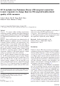 Cover page: SF-36 includes less Parkinson Disease (PD)-targeted content but is more responsive to change than two PD-targeted health-related quality of life measures