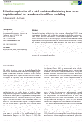 Cover page: Selective application of a TVD term to an implicit method