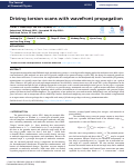 Cover page: Driving torsion scans with wavefront propagation