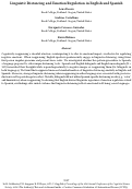 Cover page: Linguistic Distancing and Emotion Regulation in English and Spanish