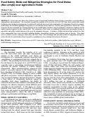 Cover page: Food Safety Risks and Mitigation Strategies for Feral Swine (Sus scrofa) near Agriculture Fields