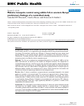 Cover page: Malaria mosquito control using edible fish in western Kenya: preliminary findings of a controlled study