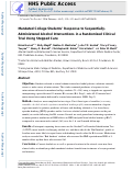 Cover page: Mandated College Students’ Response to Sequentially Administered Alcohol Interventions in a Randomized Clinical Trial Using Stepped Care