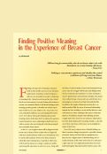 Cover page: Finding Positive Meaning in the Experience of Breast Cancer