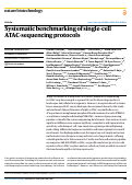 Cover page: Systematic benchmarking of single-cell ATAC-sequencing protocols.