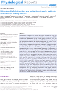 Cover page: Mitochondrial dysfunction and oxidative stress in patients with chronic kidney disease