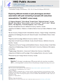 Cover page: Exploring different models of pain phenotypes and their association with pain worsening in people with early knee osteoarthritis: The MOST cohort study.