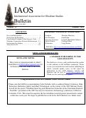 Cover page of IAOS Bulletin 74