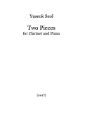 Cover page: Two pieces for Clarinet and Piano