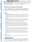 Cover page: Predictive structural dynamic network analysis