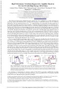 Cover page: High Performance Ytterbium Regenerative Amplifier Based on Yb:CALYO with High Energy 100 fs Pulses