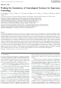 Cover page: Probing the consistency of cosmological contours for supernova cosmology