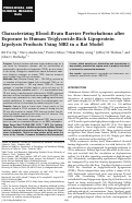 Cover page: Characterizing blood–brain barrier perturbations after exposure to human triglyceride‐rich lipoprotein lipolysis products using MRI in a rat model