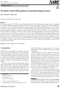 Cover page: The effects of the COVID pandemic on the federal budget outlook