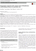 Cover page: Nonoperative Treatment of PCL Injuries: Goals of Rehabilitation and the Natural History of Conservative Care