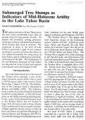 Cover page: Submerged Tree Stumps as Indicators of Mid-Holocene Aridity in the Lake Tahoe Region