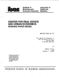 Cover page: The Impact of Treasury II and the House Tax Bill on the Cost of Rental Housing