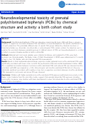 Cover page: Neurodevelopmental toxicity of prenatal polychlorinated biphenyls (PCBs) by chemical  structure and activity: a  birth cohort study