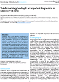 Cover page: Teledermatology leading to an important diagnosis in an underserved clinic