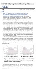 Cover page: HOW TO PREDICT WHO WILL BENEFIT FROM INCREMENTAL HEMODIALYSIS: RENAL UREA CLEARANCE VERSUS URINE VOLUME