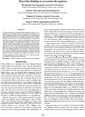 Cover page: Three-Way Bindings in Associative Recognition