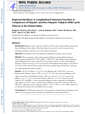 Cover page: Regional variations in longitudinal pulmonary function: A comparison of Hispanic and non-Hispanic subjects with cystic fibrosis in the United States.