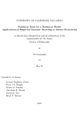 Cover page: Nonlinear Tools for a Nonlinear World: Applications of Empirical Dynamic Modeling to Marine Ecosystems