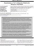 Cover page: Hyperkalemia or Not? A Diagnostic Pitfall in the Emergency Department