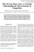 Cover page: Why do Gas Prices Vary, or Towards Understanding the Micro-structure of competition