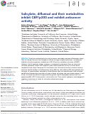 Cover page: Salicylate, diflunisal and their metabolites inhibit CBP/p300 and exhibit anticancer activity