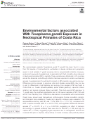 Cover page: Environmental factors associated With Toxoplasma gondii Exposure in Neotropical Primates of Costa Rica