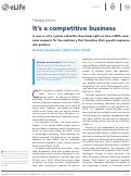Cover page: Its a competitive business.