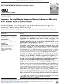 Cover page: Impact of Surgical Margin Status and Tumor Volume on Mortality After Robotic Radical Prostatectomy.