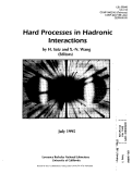 Cover page: Hard Processes in Hadronic Interactions