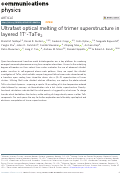 Cover page: Ultrafast optical melting of trimer superstructure in layered 1T′-TaTe2