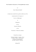 Cover page: The Statistical Dynamics of Nonequilibrium Control