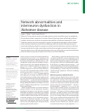 Cover page: Network abnormalities and interneuron dysfunction in Alzheimer disease