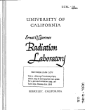 Cover page: NUCLEAR EVAPORATION FROM URANIUM