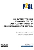 Cover page: 2020 Current Process Benchmark for the Last Planner(R) System of Project Planning and Control