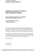 Cover page: Empirical Comparison of Travel Time Estimation Methods