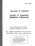 Cover page: THE EXTRACTION OF ACIDS BY BASIC ORGANIC SOLVENTS. IV. Tributyl Phosphate and Trioctyl Phosphine Oxide --HAuCl4 and HAuBr4