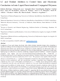 Cover page: Li<sup>+</sup> and Oxidant Addition To Control Ionic and Electronic Conduction in Ionic Liquid-Functionalized Conjugated Polymers