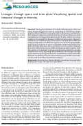 Cover page: Lineages through space and time plots: Visualising spatial and temporal changes in diversity
