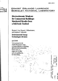 Cover page: Electrochromic Windows for Commercial Buildings:Monitored Results from a Full-Scale Testbed