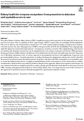 Cover page: Kidney health for everyone everywhere: from prevention to detection and equitable access to care