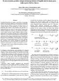 Cover page: Event structure predicts temporal interpretation of English and German past-under-past relative clauses