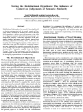 Cover page: Testing the Distributioanl Hypothesis: The influence of Context on Judgements of Semantic Similarity