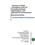 Cover page: Inventory of Shale Formations in the US, Including Geologic, Hydrological, and Mechanical
Characteristics