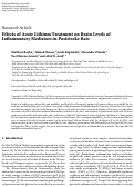 Cover page: Effects of Acute Lithium Treatment on Brain Levels of Inflammatory Mediators in Poststroke Rats