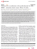 Cover page: Abemaciclib in combination with pembrolizumab for HR+, HER2− metastatic breast cancer: Phase 1b study